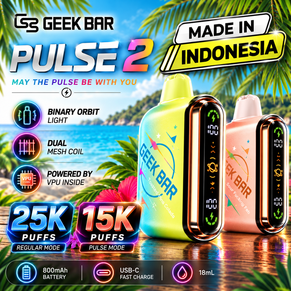 Geek Bar Pulse 2 25K Puffs 16mL Disposable Vape - Display of 5 (Texas Compliant)