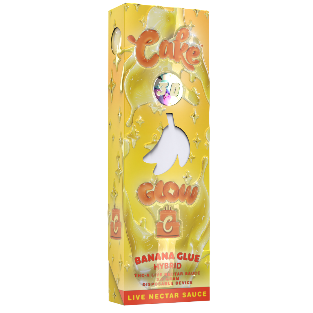 Cake Glow THC-A 3g Live Nectar Sauce Disposable - Display of 5 (MSRP $39.99 Each)