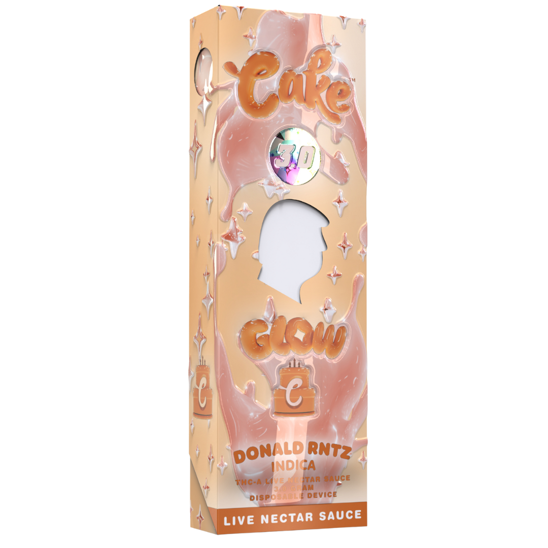 Cake Glow THC-A 3g Live Nectar Sauce Disposable - Display of 5 (MSRP $39.99 Each)