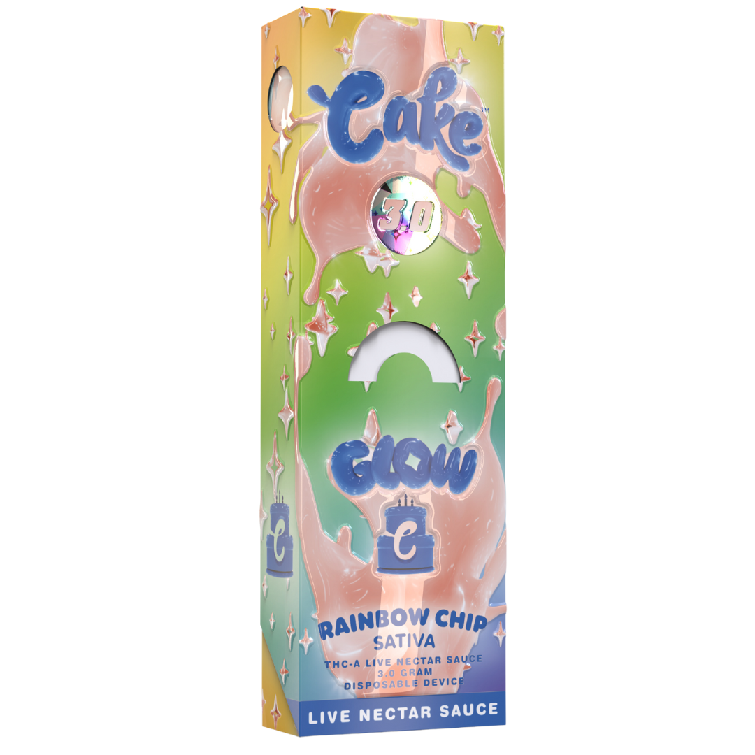 Cake Glow THC-A 3g Live Nectar Sauce Disposable - Display of 5 (MSRP $39.99 Each)