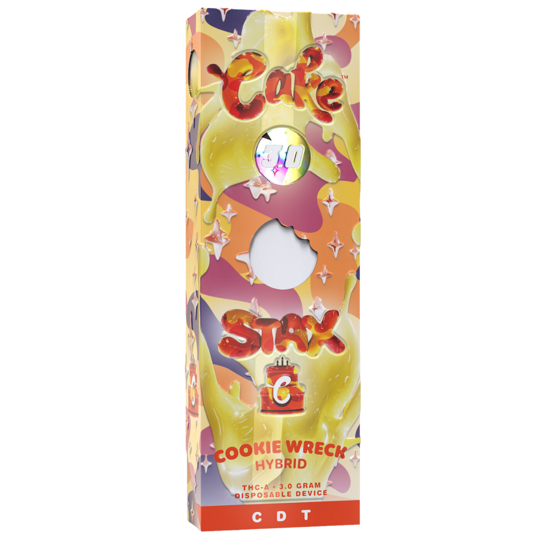 Cake STAX 3g THC-A Disposable - Display of 5 (MSRP $29.99 Each)