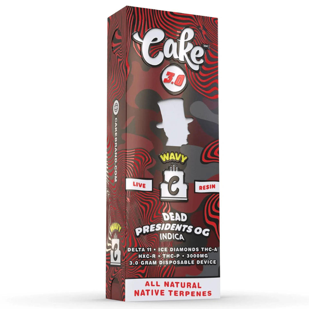 Cake Wavy 3g Delta 11 + Ice Diamonds THC-A Disposable - Display of 5 (MSRP $29.99 Each)