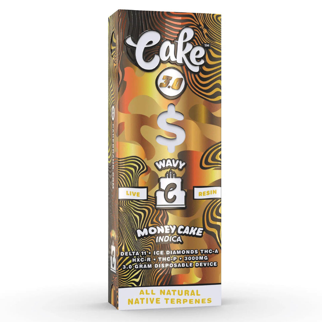 Cake Wavy 3g Delta 11 + Ice Diamonds THC-A Disposable - Display of 5 (MSRP $29.99 Each)