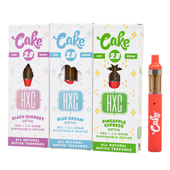 Cake HXC Live Resin 2g Disposable - Display of 5 (MSRP $39.99 Each)