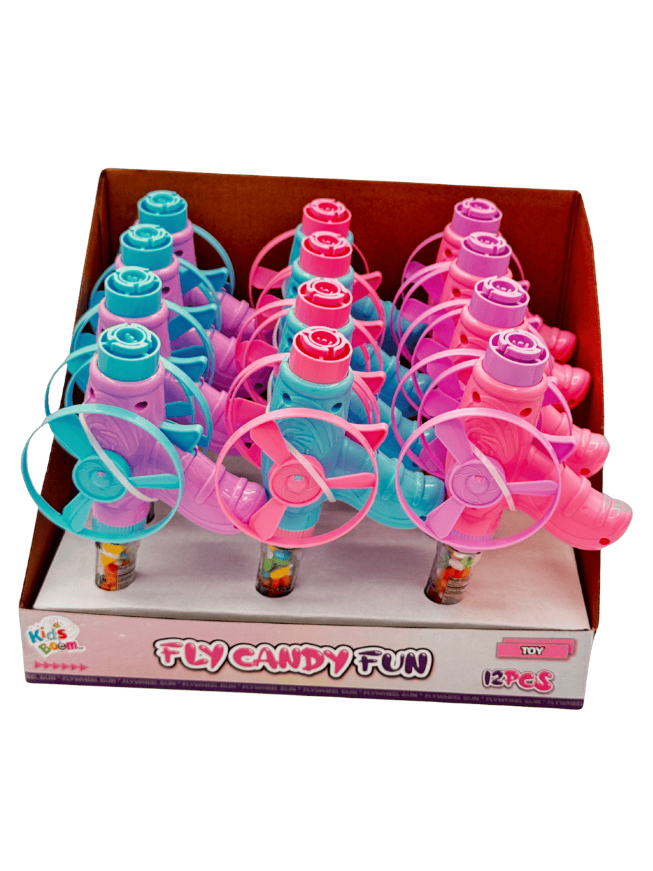 Kids Boom Fly Candy Fun Toy - Display of 12 (MSRP $6.99 Each)