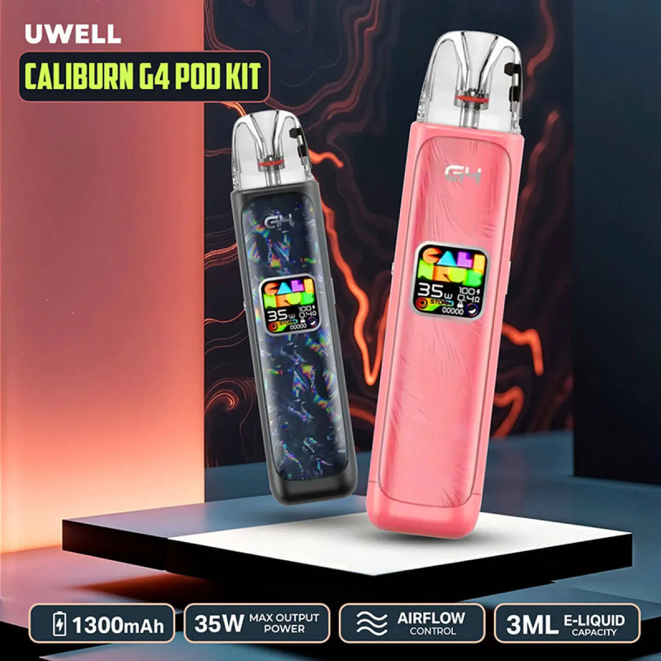 Uwell Caliburn G4 1300mAh Pod System (MSRP $29.99)