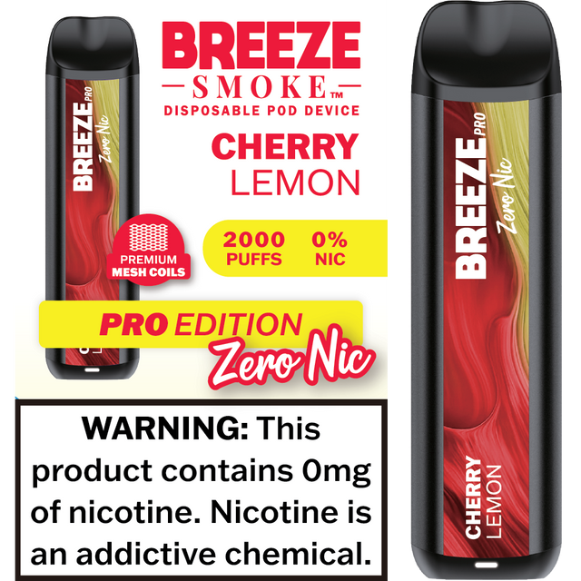 Breeze Pro Edition 0% Nicotine - Display of 10 (MSRP $17.99 Each)