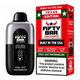 Fifty Bar V2 x Texas Edition 20K Puffs Disposable Vape - Display of 5
