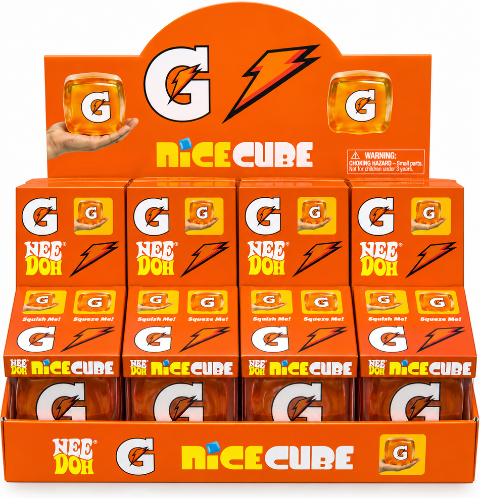 NeeDoh Nice Cube Gatorade Squishy - Display of 12