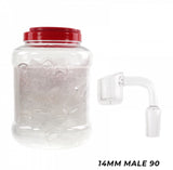 IDGAF Clear 10mm Male Banger 90° Angle Top 40ct Jar (MSRP $2.99ea)