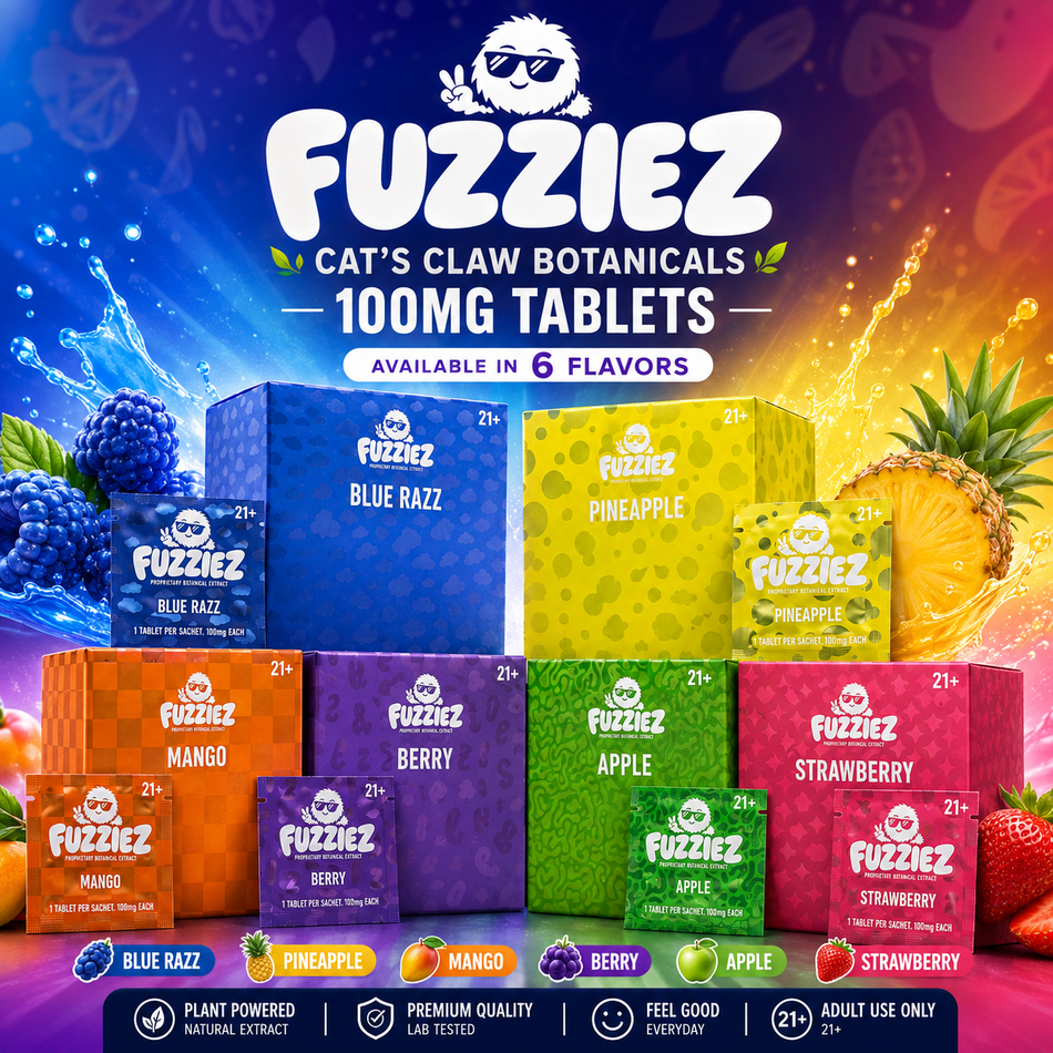 Fuzziez Botanical Cat's Claw Tablets 100mg - Single Pack / Display of 30