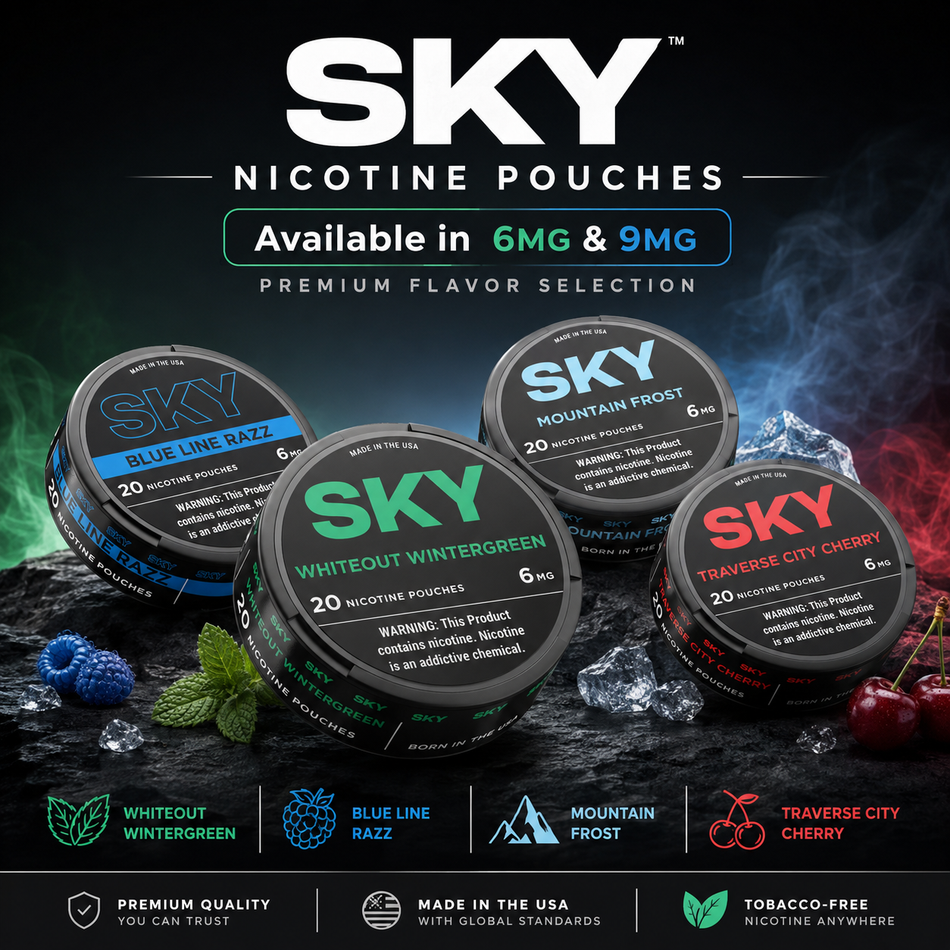 Sky Nicotine Pouches - 20 Pouches / Display of 5