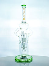 Tsunami 13in Glass Water Pipe Concentrate Rig Shower Head Swiss Recycler (MSRP $149.99)