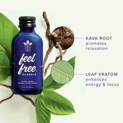 Feel Free Botanicals Kava - Display of 12 (MSRP $9.99 Each)