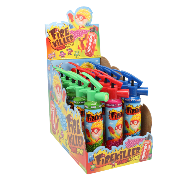 Kids Boom Fire Blaster Foam Candy Spray - Display of 15 (MSRP $2.99 Each)