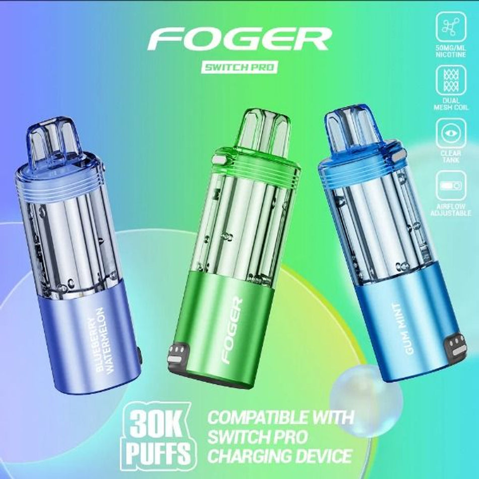 Foger Switch Pro 30k Replacement Pods - Display of 5 (MSRP $14.99 Each)