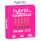 Hybrid Pen Switch 700mAh 510 Adjustable Battery - Display of 5
