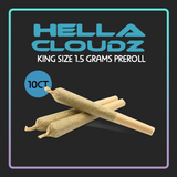 Hella Cloudz 1.4g THC-A King Sized Prerolls - Jar of 10 (MSRP $4.99 Each)