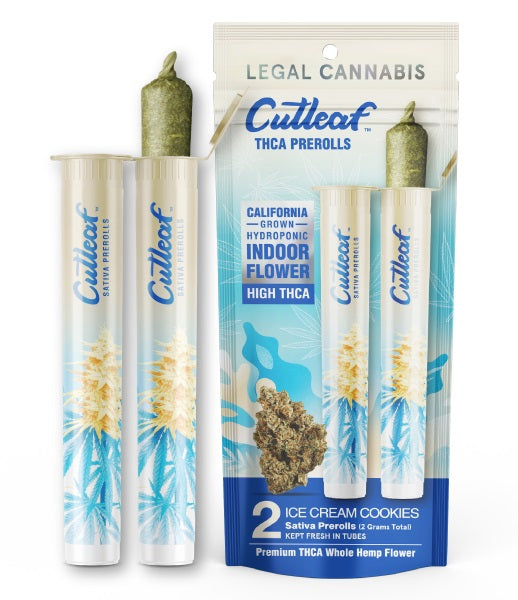 Cutleaf 2g THC-A Pre-Rolls 2pk - Display of 10 (MSRP $14.99 Each)