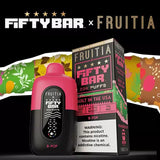 Fruitia x Fifty Bar 20K Puffs Disposable Vape - Display of 5 (MSRP $19.99 Each)