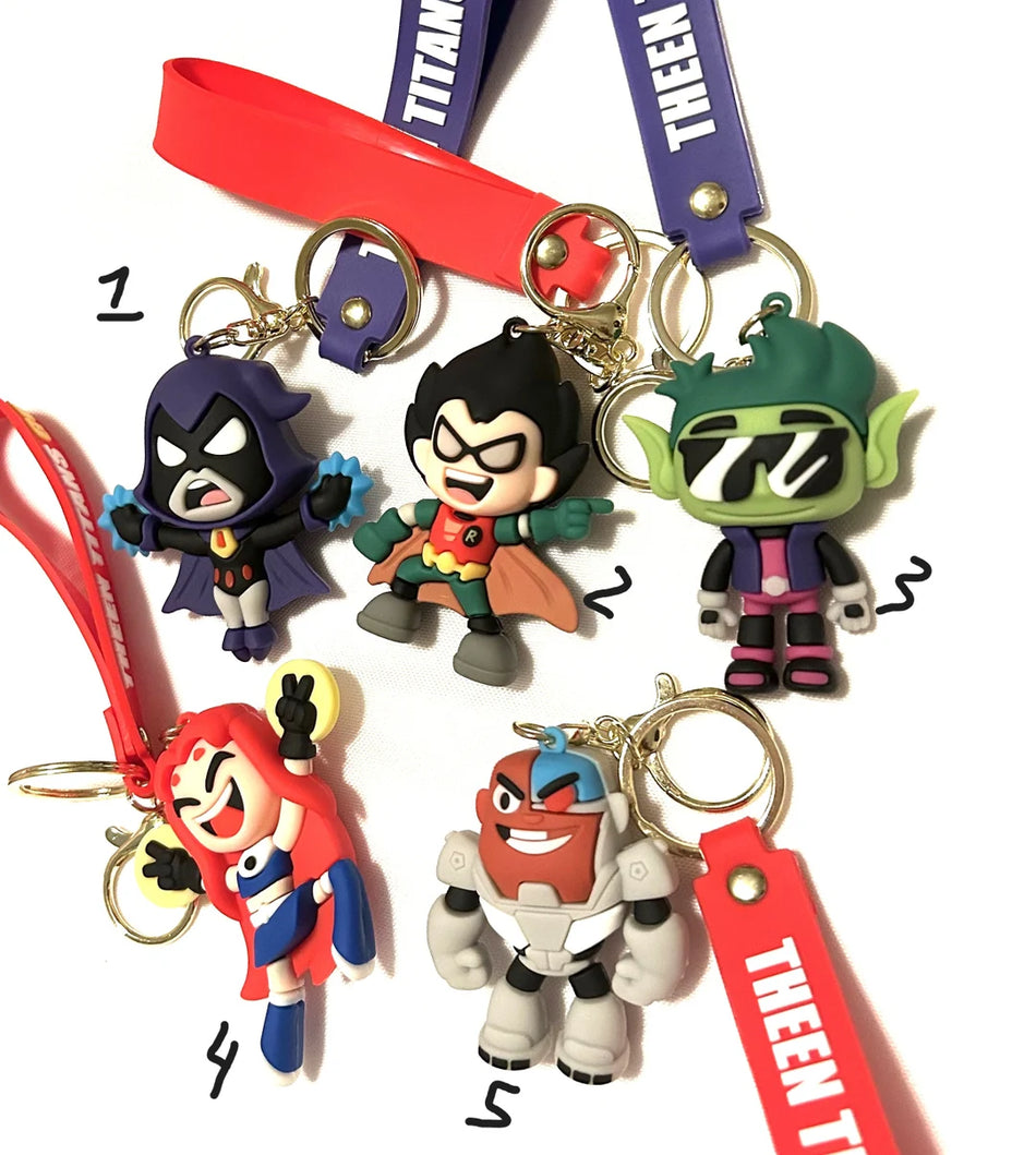 Character Keychain 3D Rubber Teen Titans Design A250