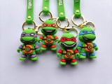 Character Keychain 3D Rubber Ninja Turtle Design A118