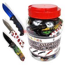 Fishing Knives Assorted Colors - Jar of 36pc