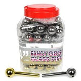 4" Fancy GDSL Glass Pipe - Jar of 90 (MSRP 4.99 Each)