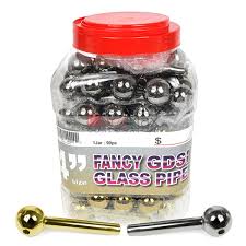 4" Fancy GDSL Glass Pipe - Jar of 90 (MSRP 4.99 Each)
