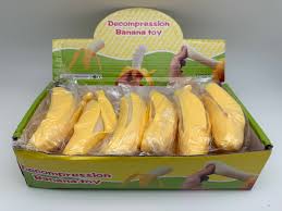 Decompression Banana Toy Squishy - Display of 12
