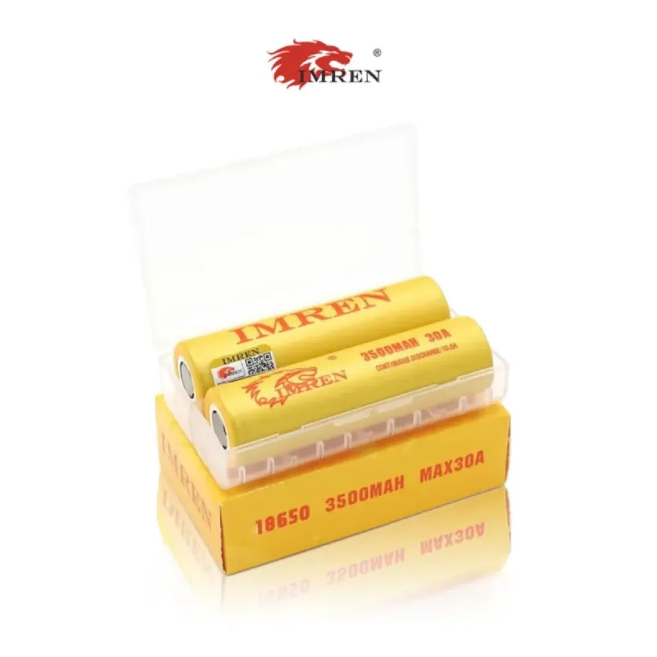 IMREN 18650 3500mAh 30A Li-ion Rechargeable Battery - Pack of 2