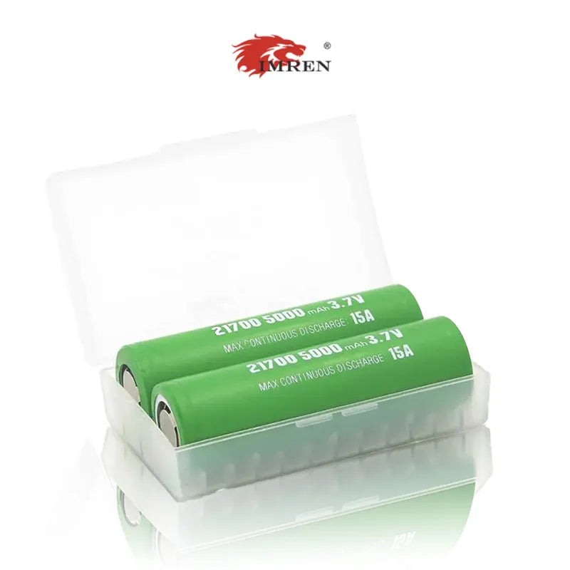IMREN 21700 5000mAh 15A Li-ion Rechargeable Battery - Pack of 2