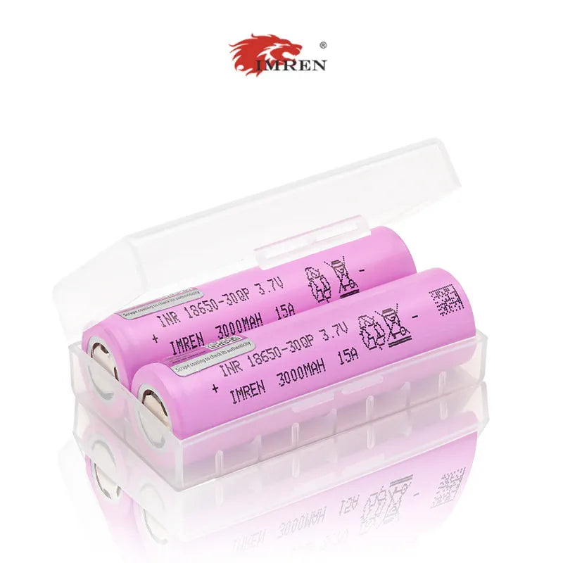 IMREN 18650 3000mAh 30QP Li-ion Rechargeable Battery - Pack of 2