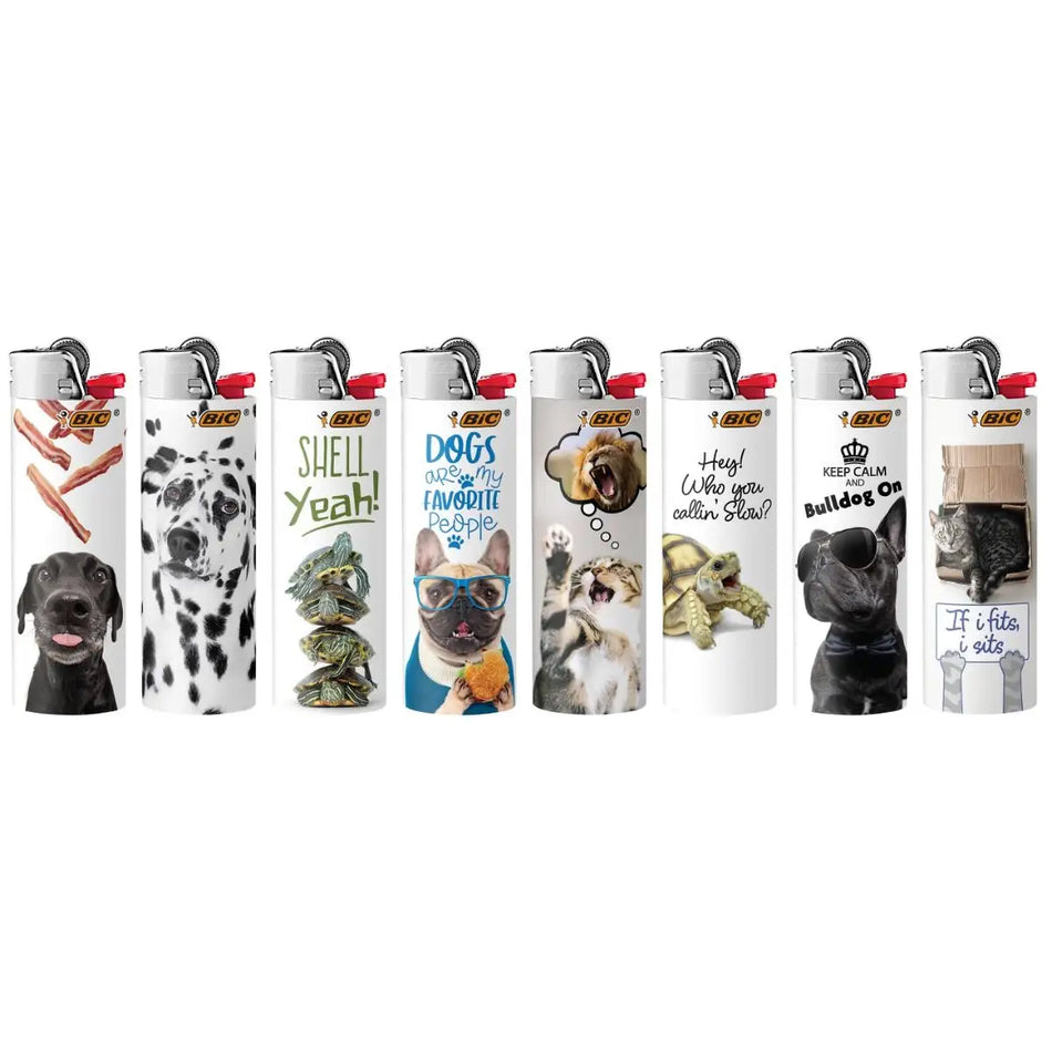 Bic Lighter Cats and Dogs - Display of 50