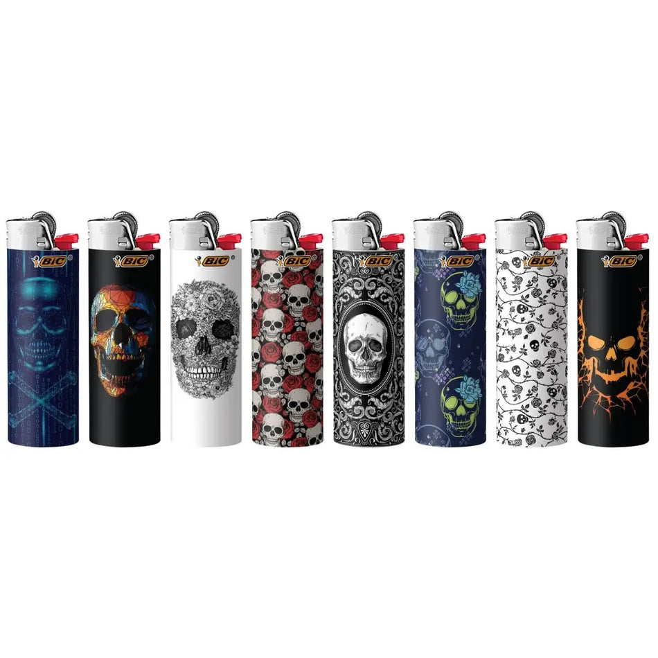 Bic Lighter Skulls - Display of 50