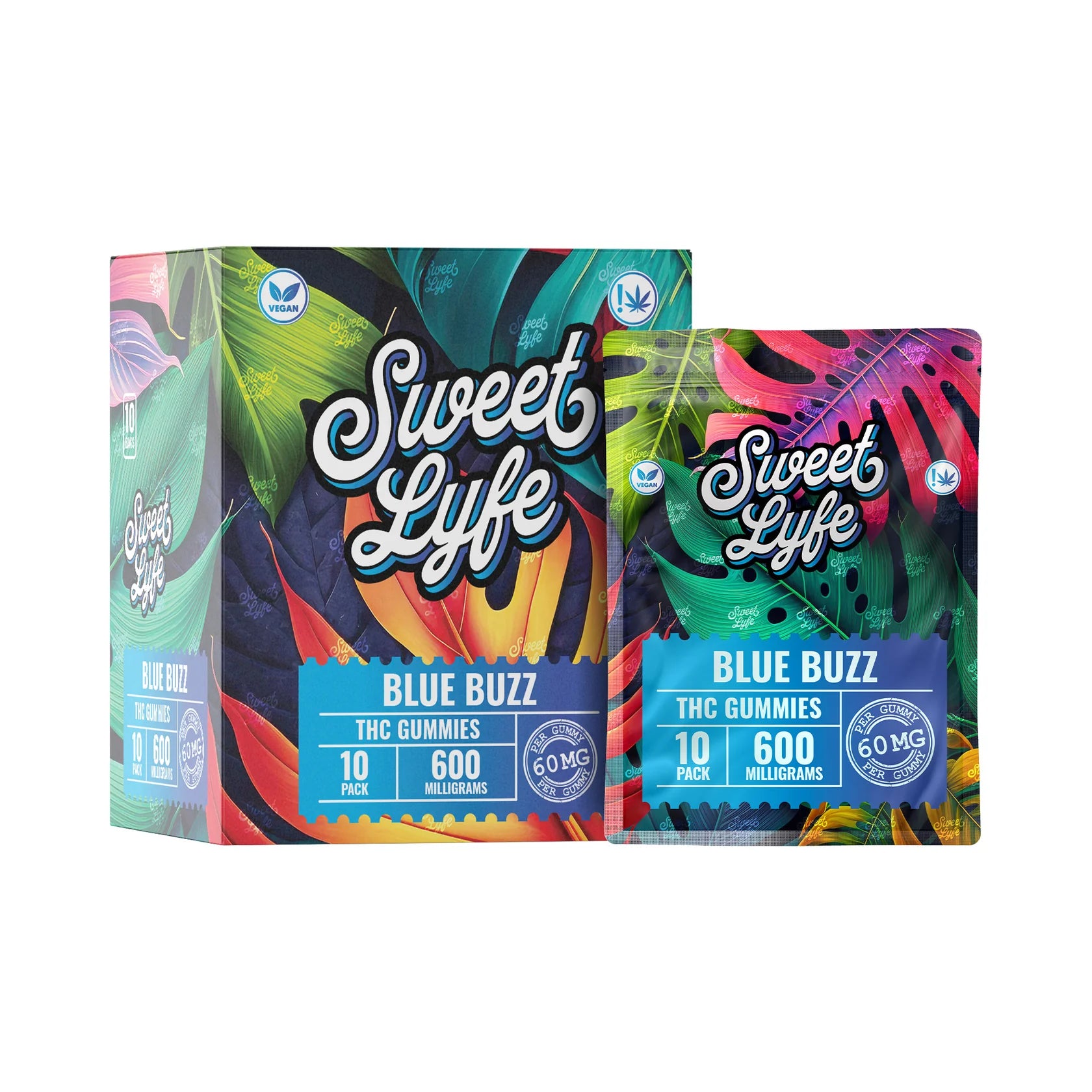 Sweet Lyfe 600mg THC Gummies 10 60mg Per Pack 10 Bag Display (MSRP $14.99 Each)