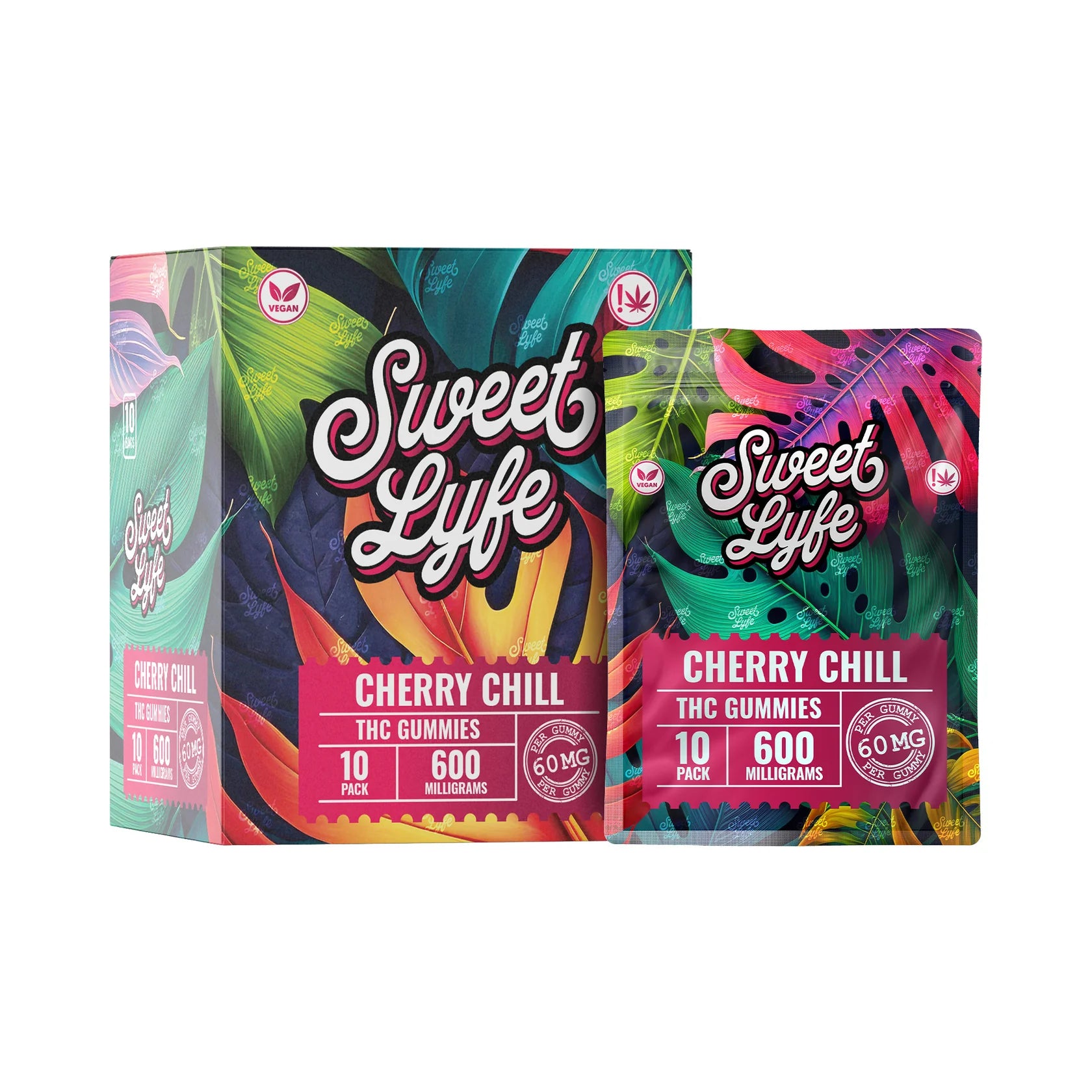 Sweet Lyfe 600mg THC Gummies 10 60mg Per Pack 10 Bag Display (MSRP $14.99 Each)