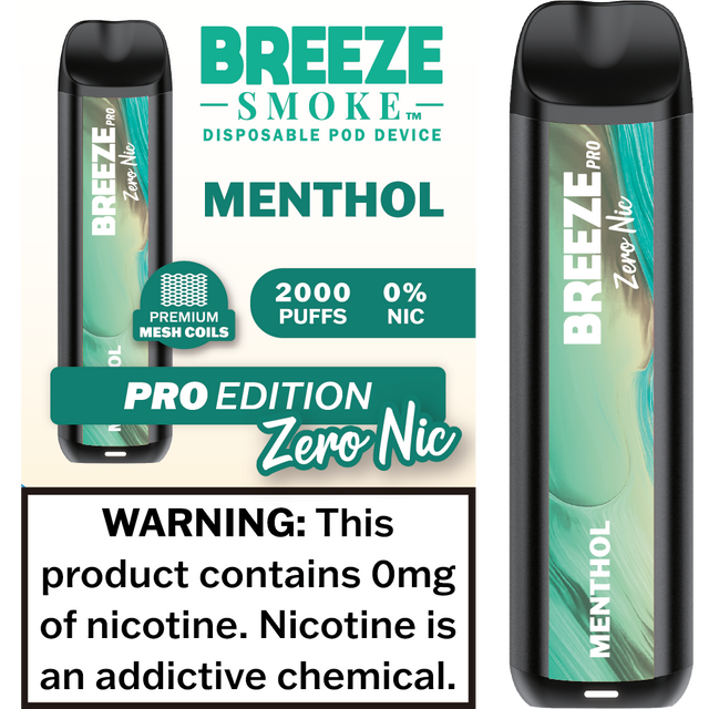 Breeze Pro Edition 0% Nicotine - Display of 10 (MSRP $17.99 Each)