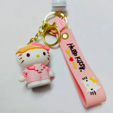 Character Keychain 3D Rubber Hello Kitty Design - 3