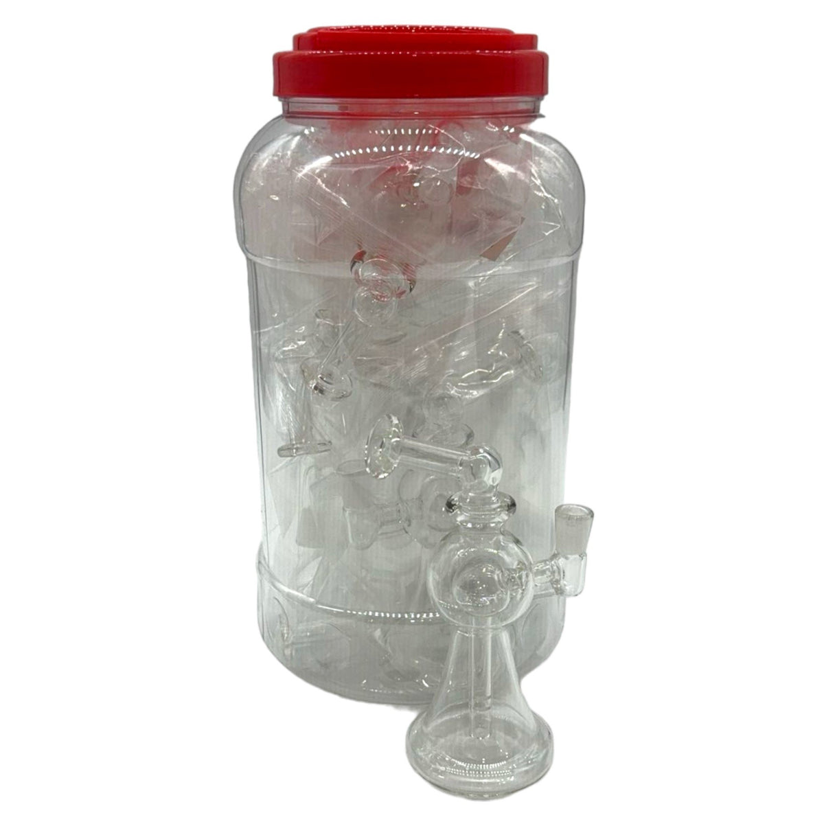 Glass Bong 7in Clear Spehar Design 7ct Jar (MSRP $34.99ea)