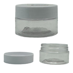 Clear Plastic Jar With White Screw Top Lid 30ML 1CT MK-PJ47