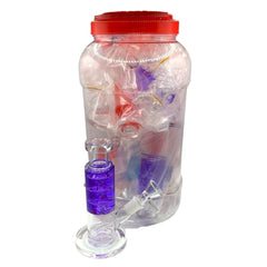 Glass Bong 6in Oil Filled Assorted Colors Design 6ct Jar (MSRP $24.99ea)