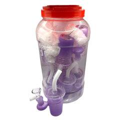 Glass Bong 6in Purple Cup Design 10ct Jar (MSRP $29.99ea)