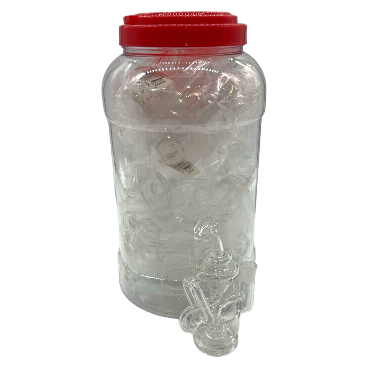 Glass Bong 6in Clear Tubes Design 11ct Jar (MSRP $34.99ea)