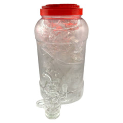 Glass Bong 6in Clear Tubes Design 8ct Jar (MSRP $39.99ea)