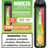 Breeze Pro Edition Disposable Vape - Display of 10 (MSRP $17.99 Each)