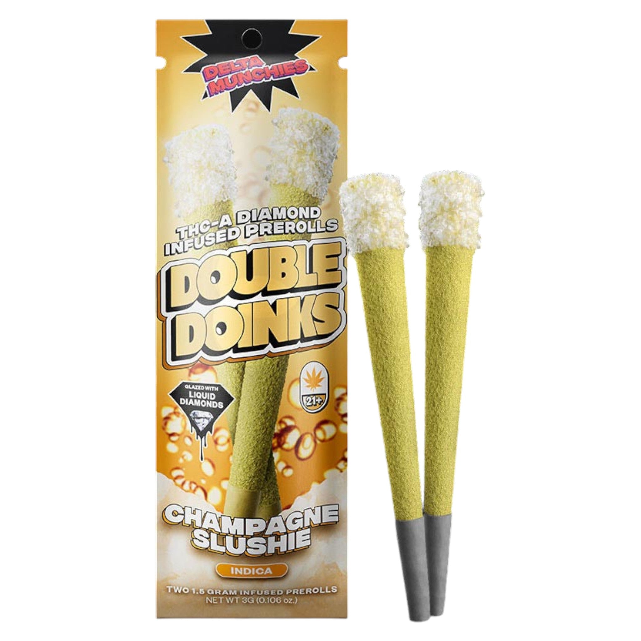 Delta Munchies 1.5g THC-A Double Doinks 2 Prerolls 5ct Display