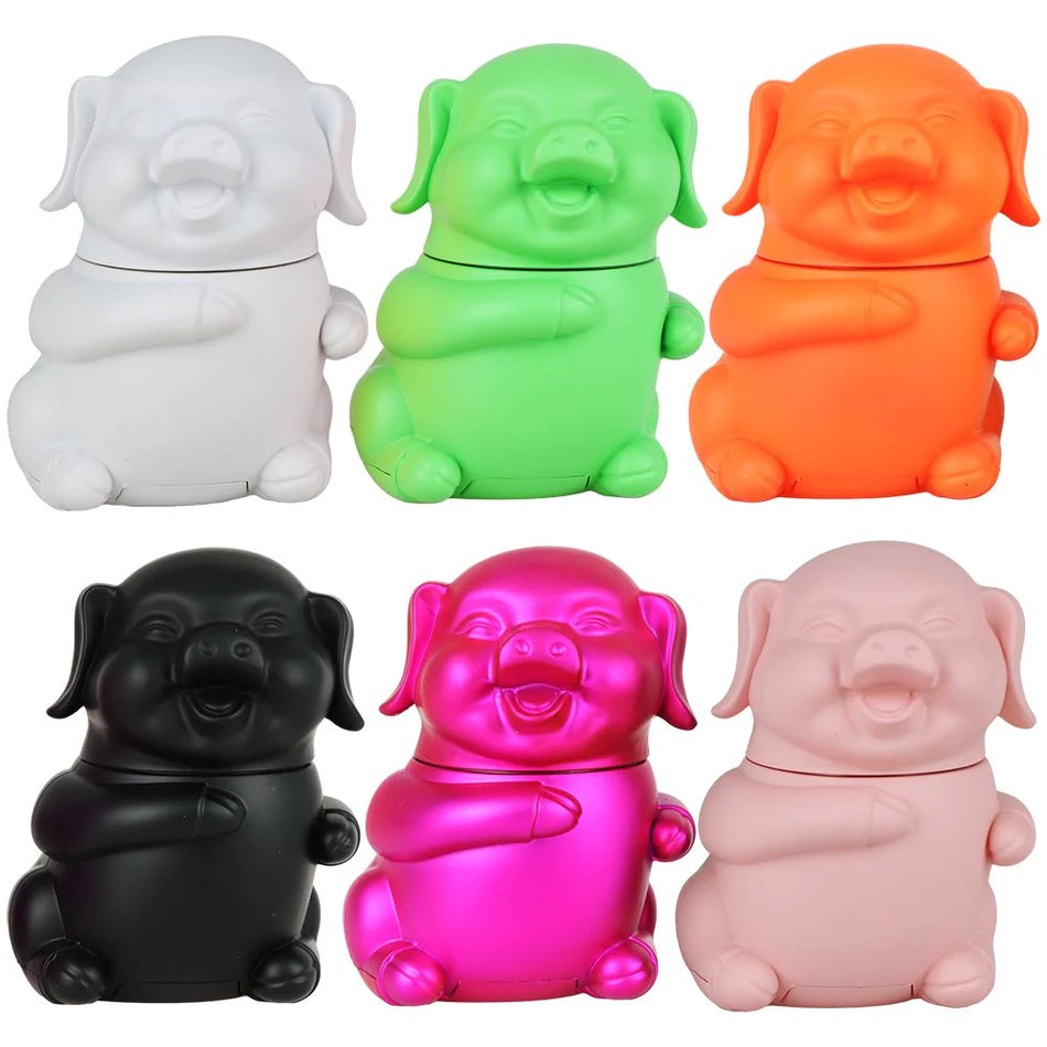 Crushers Grinder Piggy Shaped - Display of 6 (GR7014)