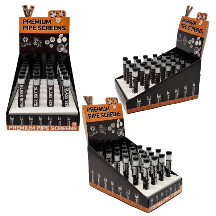 Premium Glass Daisy 10mm Hand Blown Pipe Screen - 50 Piece Jar | Display Of 24 (MSRP $0.99 Each)