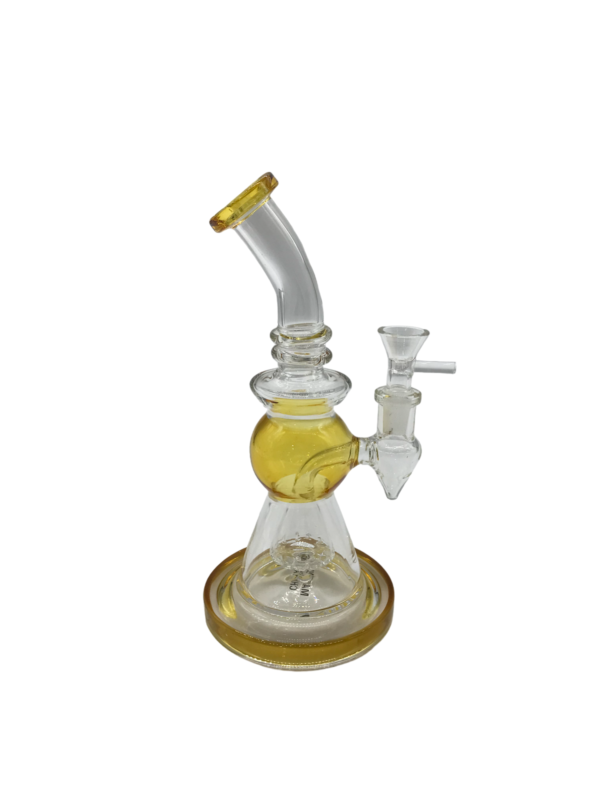 Glass Bong 9in Yellow Spehar Design (MSRP $39.99)